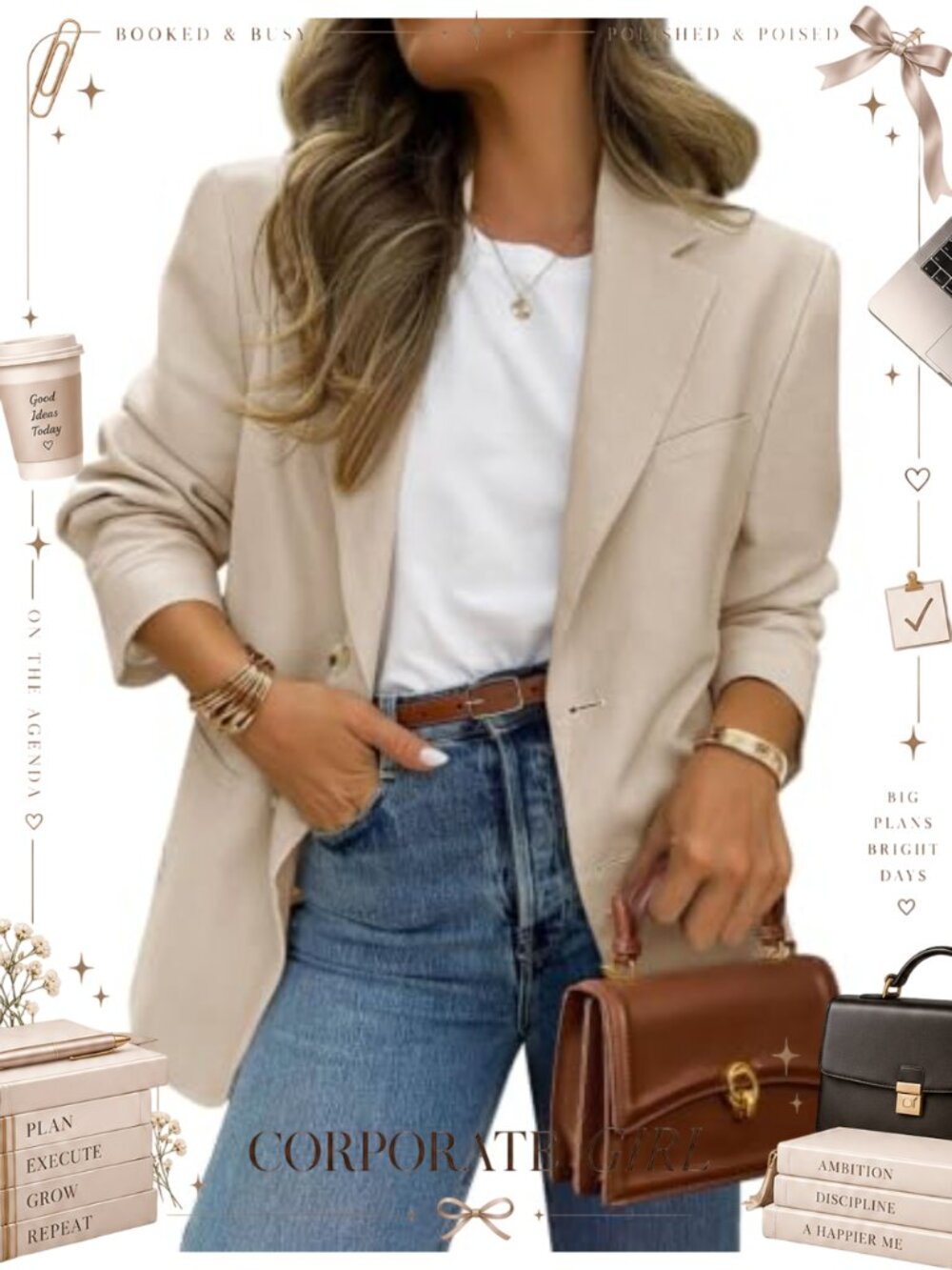 Women's Open Front Blazer Business Casual Notch Lapel Long Sleeve